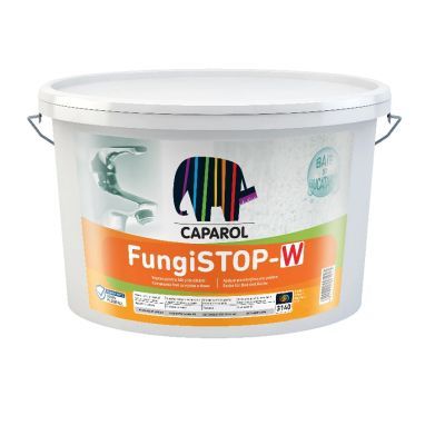 Vopsea lavabila antimucegai Caparol Fungistop-W, interior, baie si bucatarie, alb, 2,5 l