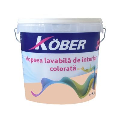 Vopsea lavabila interior, colorata, Kober, azur V8360, 8.5L