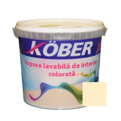 Vopsea lavabila interior, colorata, Kober, galben oriental V8340, 4 L