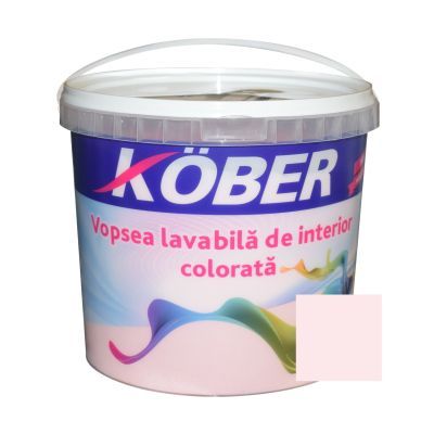 Vopsea lavabila interior, colorata, Kober, roz quartz V8320, 4 L