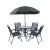 Set Mobilier De Gradina Masa + 4 Scaune + Umbrela Sc-130