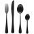 Set Tacamuri Cu16 Piese, Din Otel Inoxidabil, Negre 154001